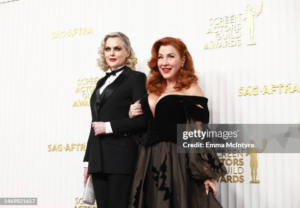 Elaine Hendrix and Lisa Ann Walter attend the 29th Annual Screen Actors Guild Awards at Fairmont Century Plaza on February 26, 2023 in Los Angeles,...