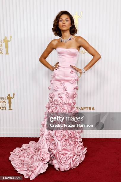 Zendaya attends the 29th Annual Screen Actors Guild Awards at Fairmont Century Plaza on February 26, 2023 in Los Angeles, California.