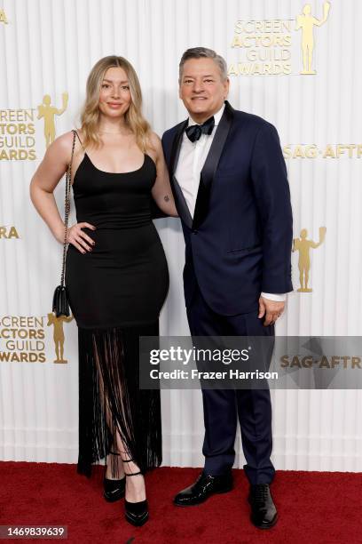 Sarah Sarandos and Netflix Co-CEO and Chief Content Officer Ted Sarandos attend the 29th Annual Screen Actors Guild Awards at Fairmont Century Plaza...