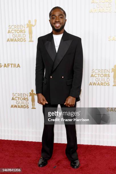Caleb McLaughlin attends the 29th Annual Screen Actors Guild Awards at Fairmont Century Plaza on February 26, 2023 in Los Angeles, California.