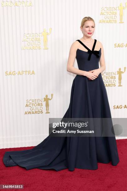 Michelle Williams attends the 29th Annual Screen Actors Guild Awards at Fairmont Century Plaza on February 26, 2023 in Los Angeles, California.