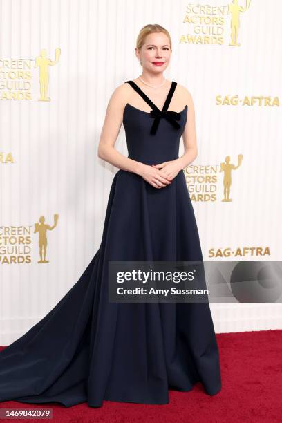 Michelle Williams attends the 29th Annual Screen Actors Guild Awards at Fairmont Century Plaza on February 26, 2023 in Los Angeles, California.