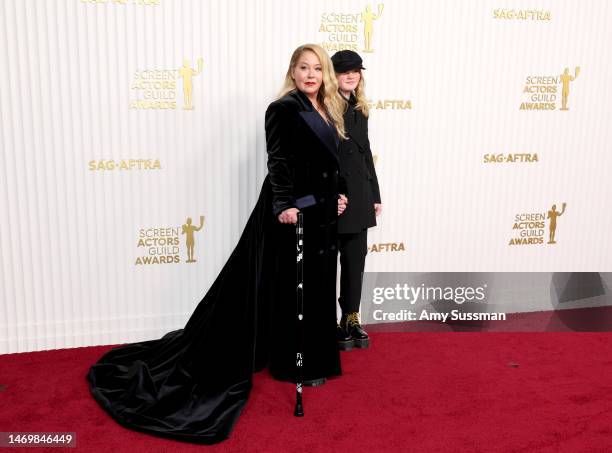 Christina Applegate and Sadie Grace LeNoble attend the 29th Annual Screen Actors Guild Awards at Fairmont Century Plaza on February 26, 2023 in Los...