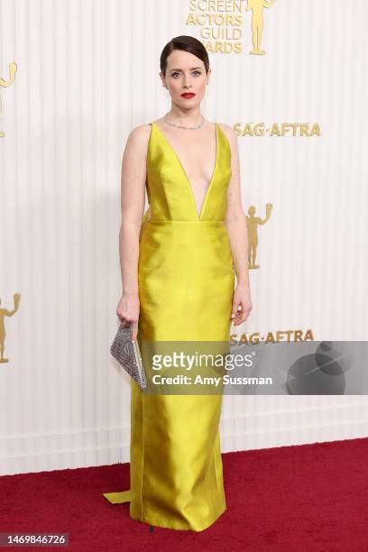 Claire Foy attends the 29th Annual Screen Actors Guild Awards at Fairmont Century Plaza on February 26, 2023 in Los Angeles, California.