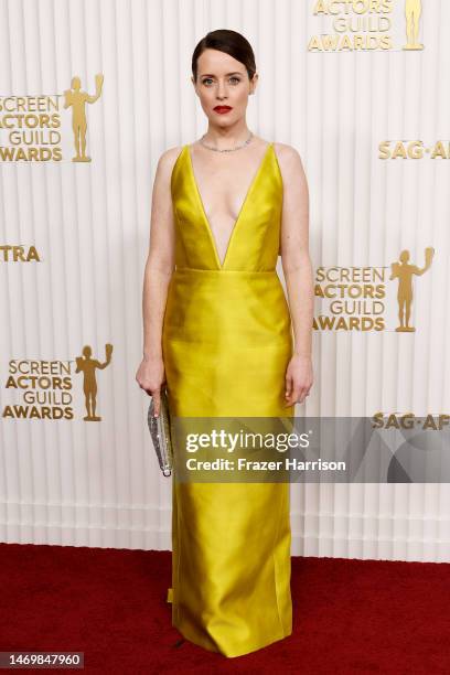 Claire Foy attends the 29th Annual Screen Actors Guild Awards at Fairmont Century Plaza on February 26, 2023 in Los Angeles, California.