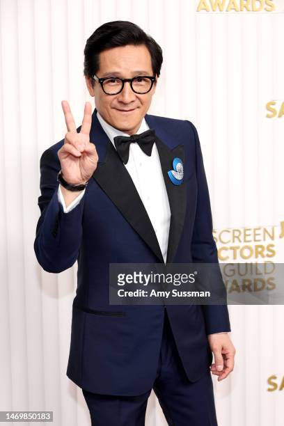 Ke Huy Quan attends the 29th Annual Screen Actors Guild Awards at Fairmont Century Plaza on February 26, 2023 in Los Angeles, California.