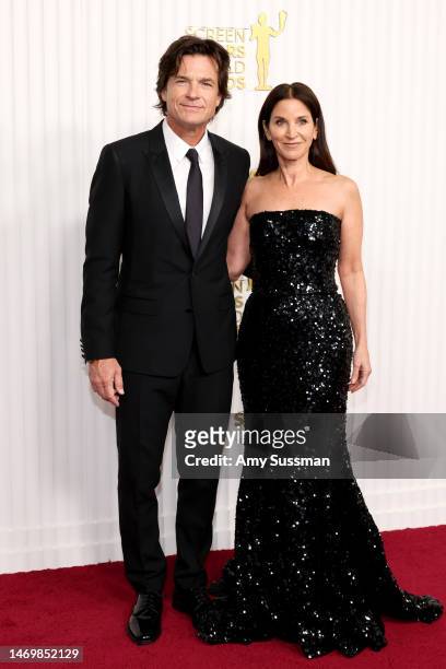 Jason Bateman and Amanda Anka attend the 29th Annual Screen Actors Guild Awards at Fairmont Century Plaza on February 26, 2023 in Los Angeles,...
