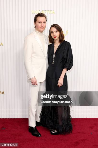 Paul Dano and Zoe Kazan attend the 29th Annual Screen Actors Guild Awards at Fairmont Century Plaza on February 26, 2023 in Los Angeles, California.