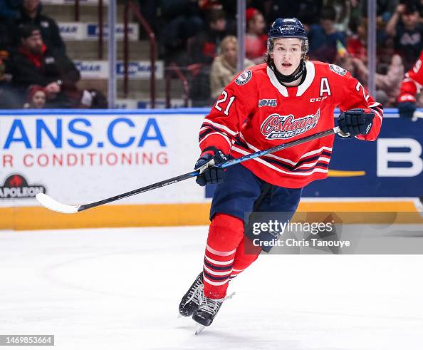 Calumn Ritchie Calum Ritchie of the Oshawa Generals skates against the Ottawa 67's ...