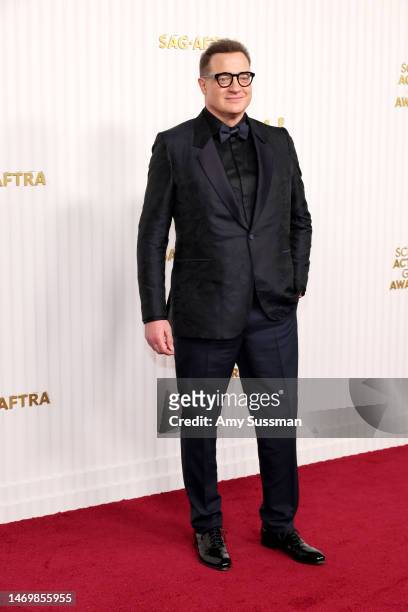 Brendan Fraser attends the 29th Annual Screen Actors Guild Awards at Fairmont Century Plaza on February 26, 2023 in Los Angeles, California.