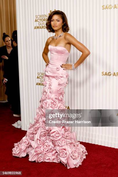 Zendaya attends the 29th Annual Screen Actors Guild Awards at Fairmont Century Plaza on February 26, 2023 in Los Angeles, California.