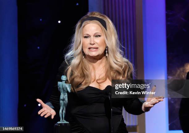 Jennifer Coolidge accepts the Outstanding Performance by a Female Actor in a Drama Series award for “The White Lotus” onstage during the 29th Annual...