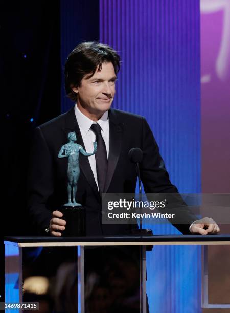 Jason Bateman accepts the Outstanding Performance by a Male Actor in a Drama Series award for “Ozark” onstage during the 29th Annual Screen Actors...