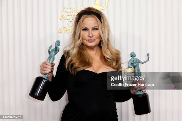 Jennifer Coolidge, winner of the the Outstanding Performance by a Female Actor in a Drama Series award for “The White Lotus” and Outstanding...