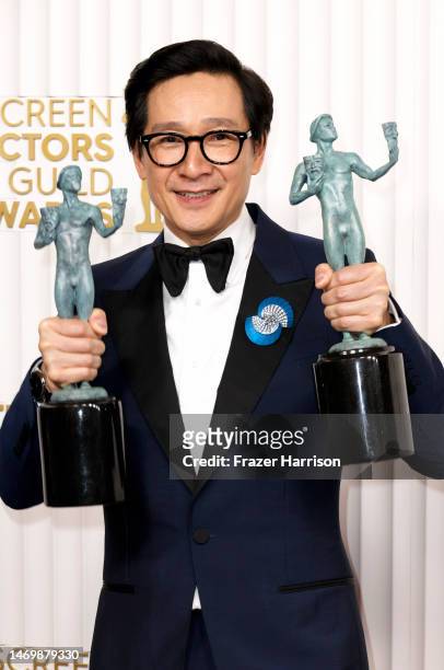 Ke Huy Quan, recipient of the Outstanding Performance by a Male Actor in a Supporting Role award for “Everything Everywhere All at Once” and...
