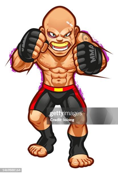 mma fighter - combat sport stock illustrations