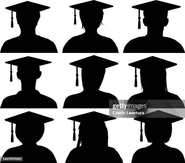 graduates - student headshot stock illustrations