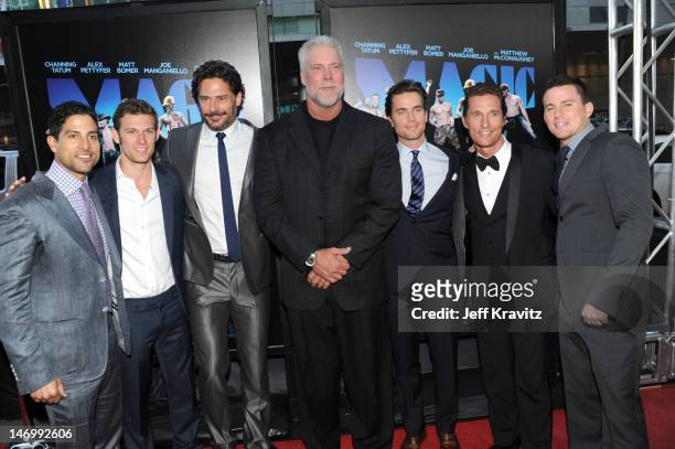 Actors Adam Rodriguez, Alex Pettyfer, Joe Manganiello, Kevin Nash, Matt Bomer, Matthew McConaughey and Channing Tatum arrive at the closing night...