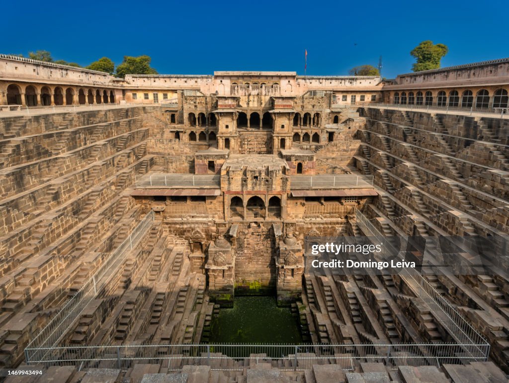 A panoramic view of Chand Baori stepwell