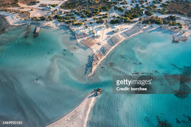 elafonissi beach, crete - crete scenics stock pictures, royalty-free photos & images