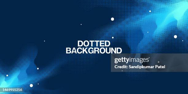 abstract gradient monochrome half tone polka dots style background - zoom effect stock illustrations