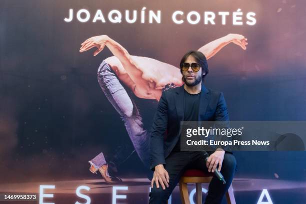 Flamenco dancer Joaquin Cortes during the presentation of his tour, 'Esencia', at the Teatro Real, on 27 February, 2023 in Madrid, Spain. Joaquin...