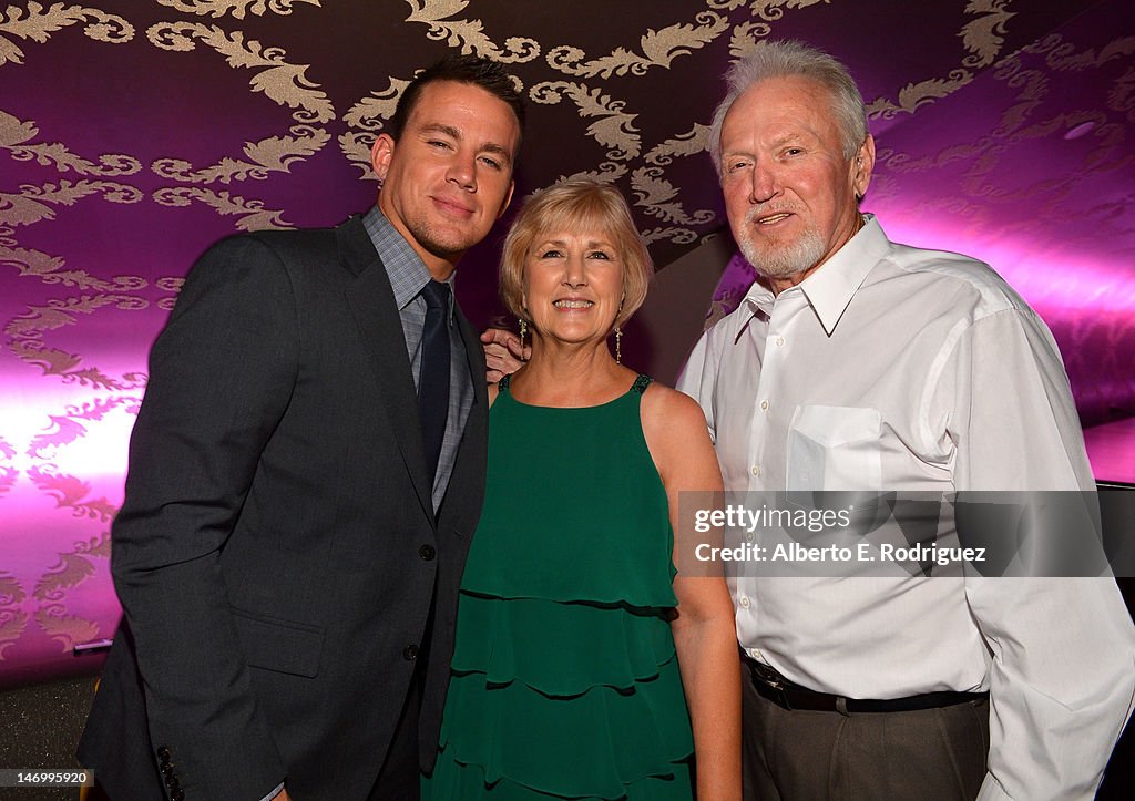 Actor Channing Tatum, Kay Tatum and Glenn Tatum attend the after
