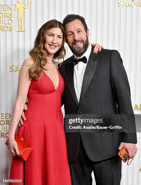 Jackie Sandler and Adam Sandler attend the 29th Annual Screen Actors Guild Awards at Fairmont Century Plaza on February 26, 2023 in Los Angeles,...