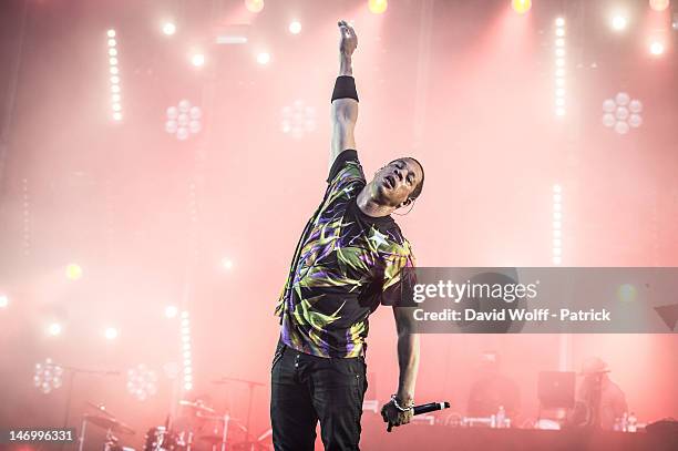 Joeystarr performs at Festival Solidays at Hippodrome de Longchamp on June 24, 2012 in Paris, France.