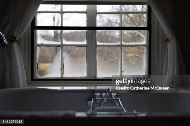 condensation on bathroom windows - traditional bathroom stock pictures, royalty-free photos & images