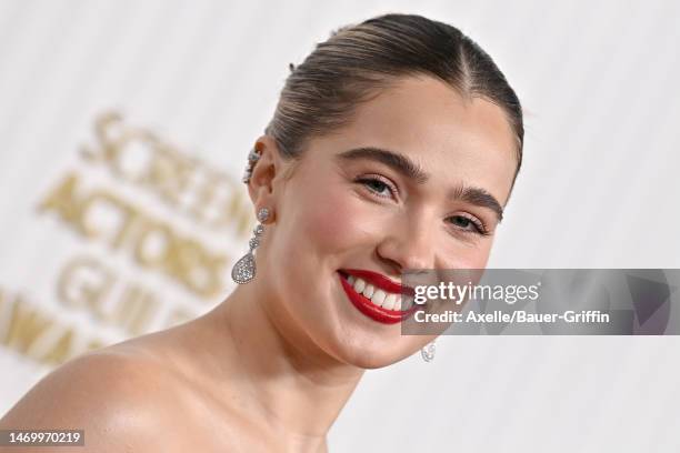 Haley Lu Richardson attends the 29th Annual Screen Actors Guild Awards at Fairmont Century Plaza on February 26, 2023 in Los Angeles, California.