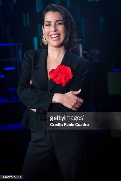 Spanish singer Ruth Lorenzo attends "Cover Night" photocall presented by RTVE on February 27, 2023 in Leganes, Spain.
