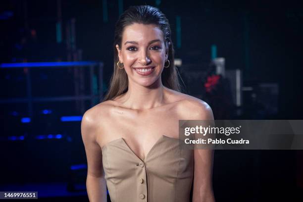 Spanish singer Ana Guerra attends "Cover Night" photocall presented by RTVE on February 27, 2023 in Leganes, Spain.