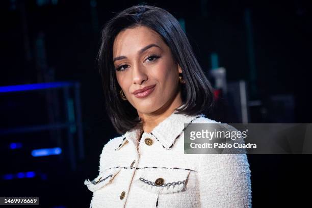 Spanish singer Chanel Terrero attends "Cover Night" photocall presented by RTVE on February 27, 2023 in Leganes, Spain.