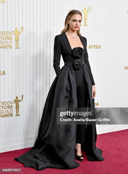Cara Delevingne attends the 29th Annual Screen Actors Guild Awards at Fairmont Century Plaza on February 26, 2023 in Los Angeles, California.
