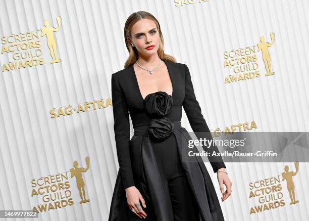 Cara Delevingne attends the 29th Annual Screen Actors Guild Awards at Fairmont Century Plaza on February 26, 2023 in Los Angeles, California.