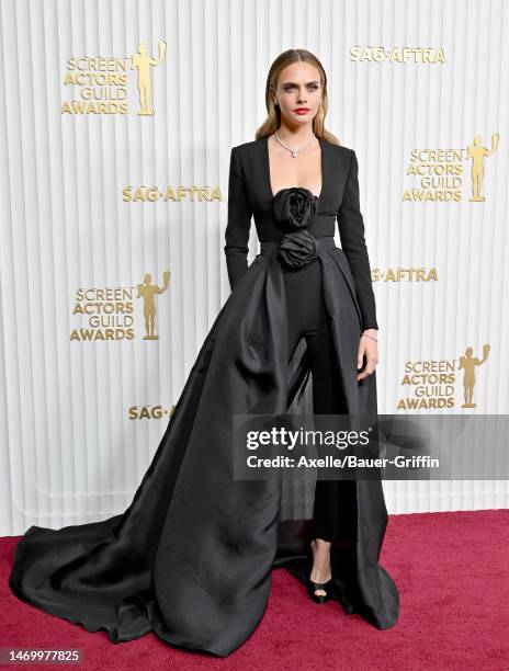 Cara Delevingne attends the 29th Annual Screen Actors Guild Awards at Fairmont Century Plaza on February 26, 2023 in Los Angeles, California.