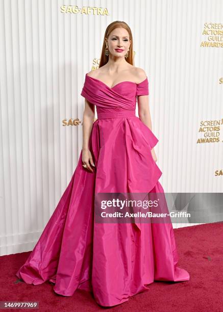 Jessica Chastain attends the 29th Annual Screen Actors Guild Awards at Fairmont Century Plaza on February 26, 2023 in Los Angeles, California.