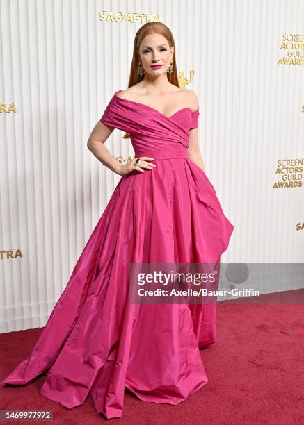 Jessica Chastain attends the 29th Annual Screen Actors Guild Awards at Fairmont Century Plaza on February 26, 2023 in Los Angeles, California.