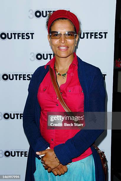 Professional boxer Lucia Rijker attends "Outfest VIP Women's Soiree" at Gallery Lofts on June 24, 2012 in Los Angeles, California.