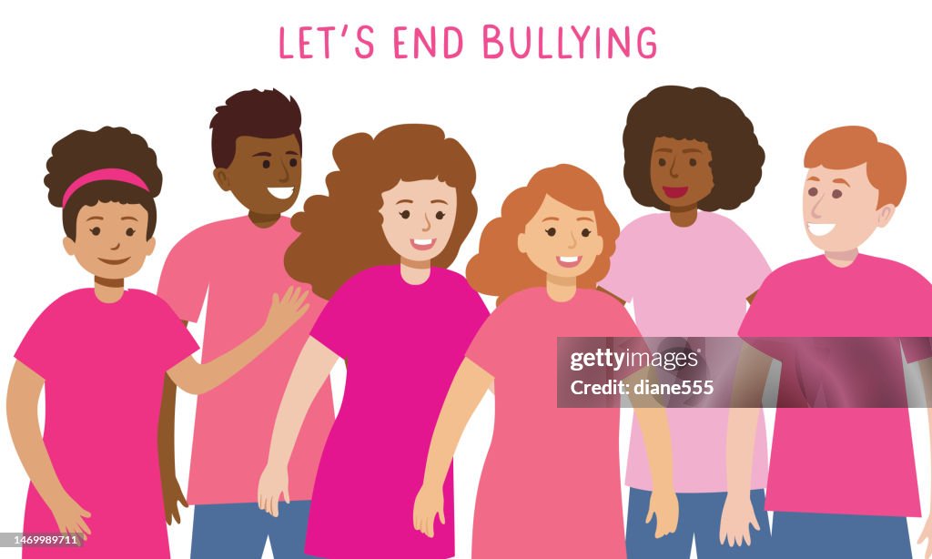 Students Wearing Pink Shirts For Anti-bullying Day