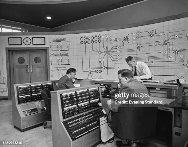 The Thames South Control Centre of the National Grid in East Grinstead Electricity control centre for generators and transmission grid in East...