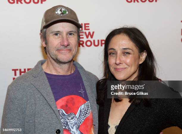 Josh Hamilton and Lily Thorne pose at the opening night of The New Group production of the play "The Seagull/Woodstock, NY" at The Linney Theater on...