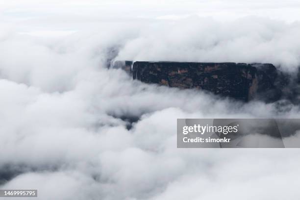 view of kukenan tepui - mt roraima stock pictures, royalty-free photos & images