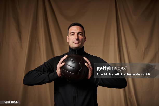 Lionel Scaloni poses for a portrait ahead of The Best FIFA Football Awards 2022 on February 27, 2023 in Paris, France.