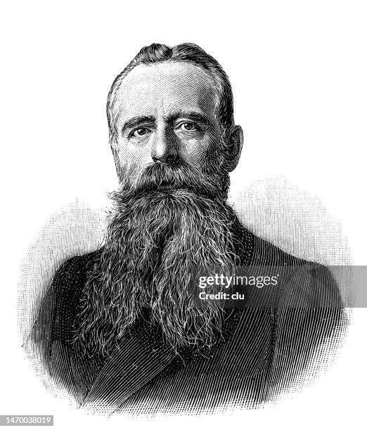 graf von posadowsky-wehner, german politician - long beard stock illustrations