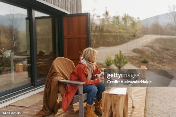 relaxation after work - holiday villa stock pictures, royalty-free photos & images