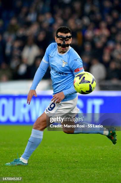 Pedro Rodriguez of SS Lazio in action during the Serie A match between SS Lazio and UC Sampdoria at Stadio Olimpico on February 27, 2023 in Rome,...