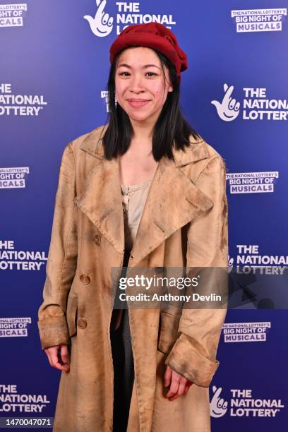 Nathania Ong of "Les Misérables" attends The National Lottery's Big Night Of Musicals red carpet. The show will air in Spring on BBC One. At AO Arena...