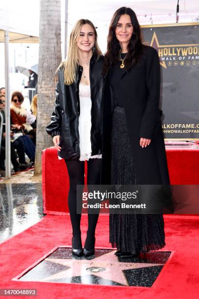 Coco Arquette and Courteney Cox attend the Hollywood Walk of Fame Star Ceremony for Courteney Cox on February 27, 2023 in Hollywood, California.